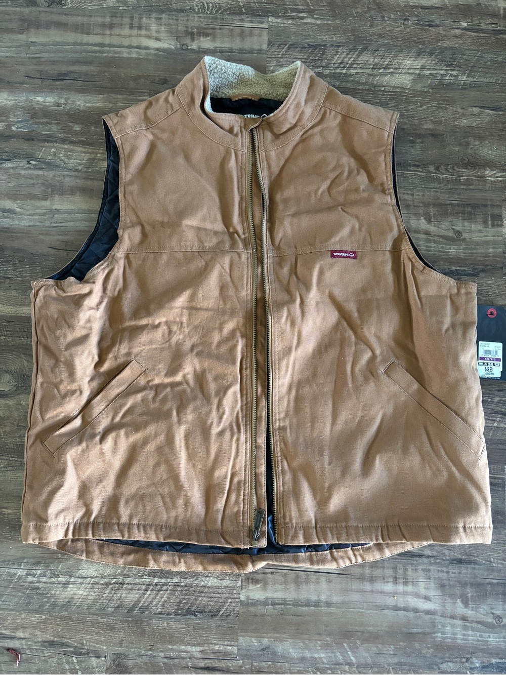 Men's Brown Workwear Zip-Front Vest